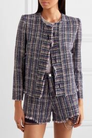 IRO - Frannie distressed cotton-blend tweed jacket at Net A Porter